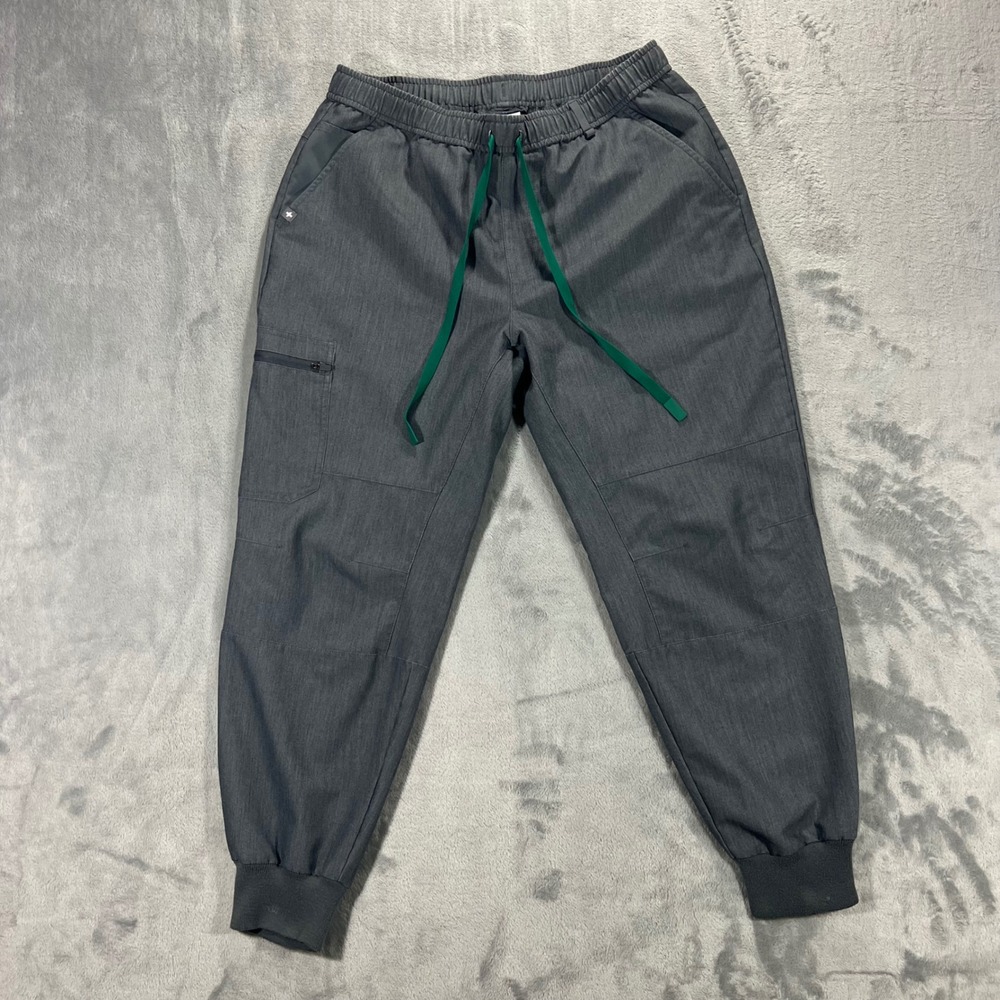 FIGS Tansen Scrub Pants Mens Small Gray Jogger M225W2001S Cargo Pockets Tech Vet